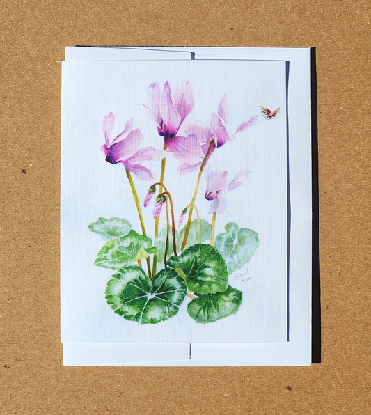 4 x 5" cyclamen card