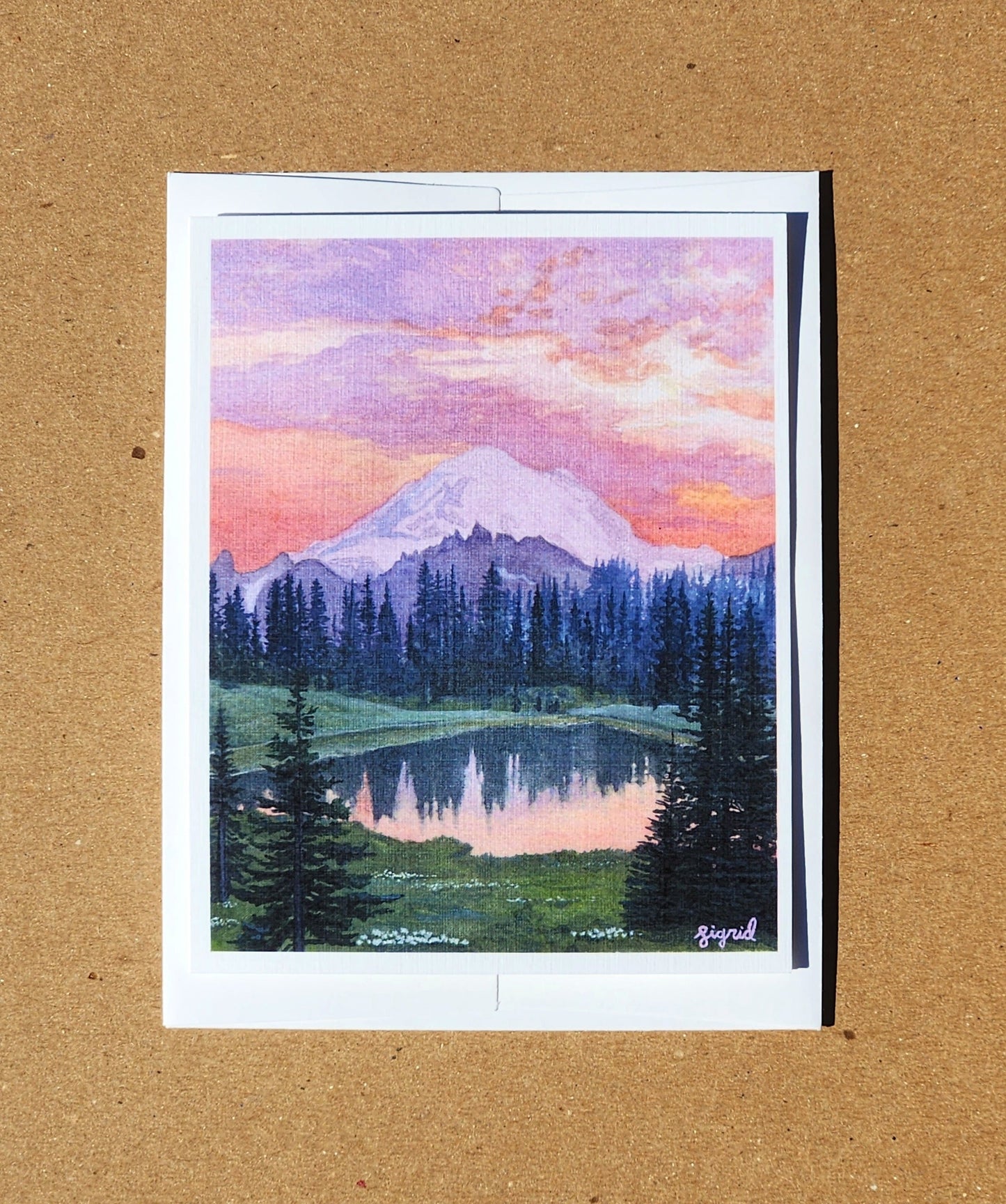 4 x 5" mt. rainier card