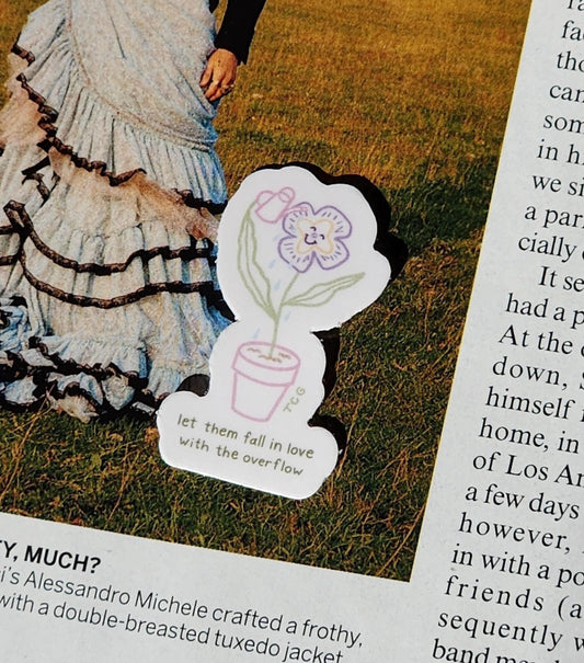 overflow quote sticker