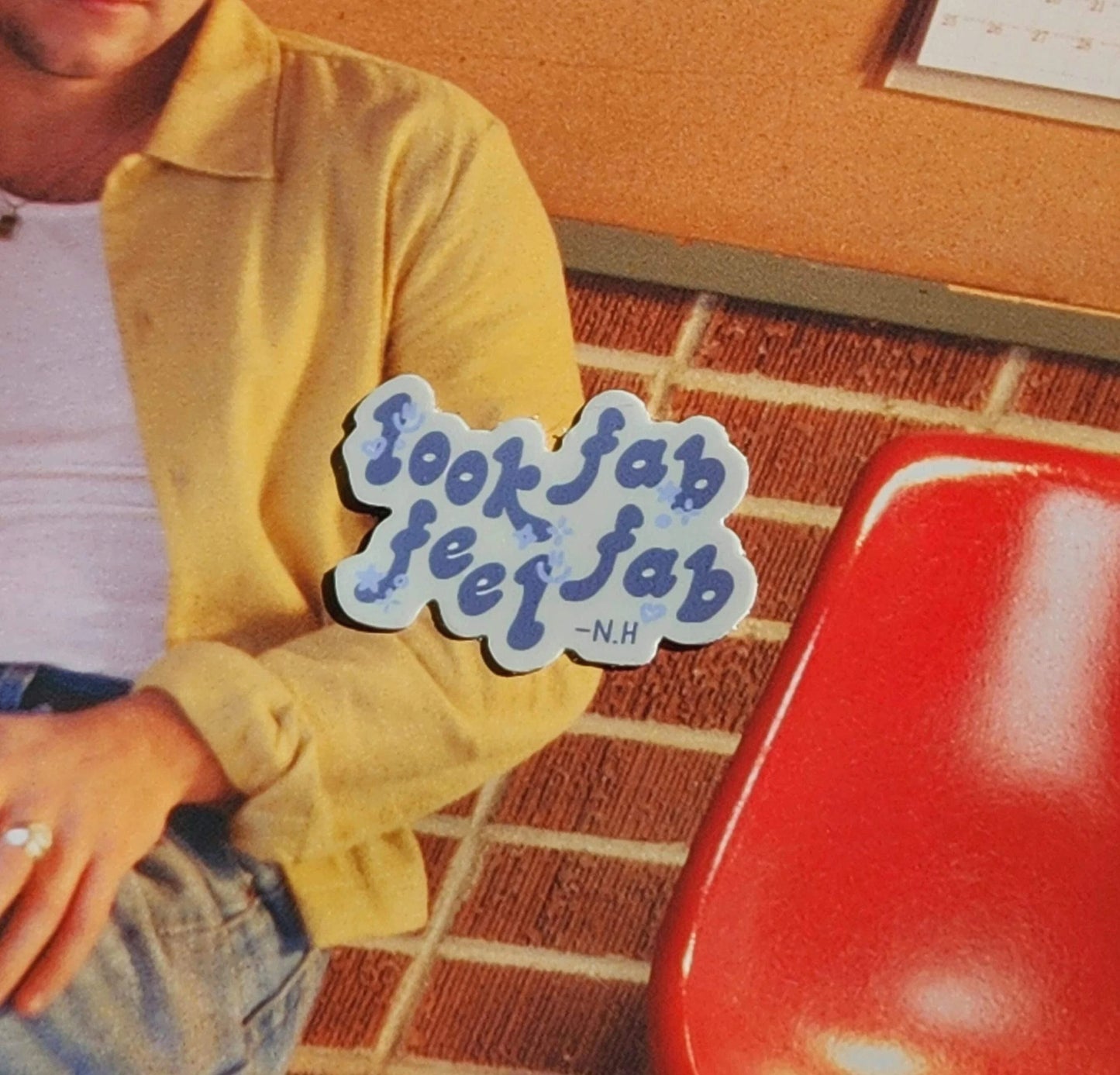 look fab feel fab sticker