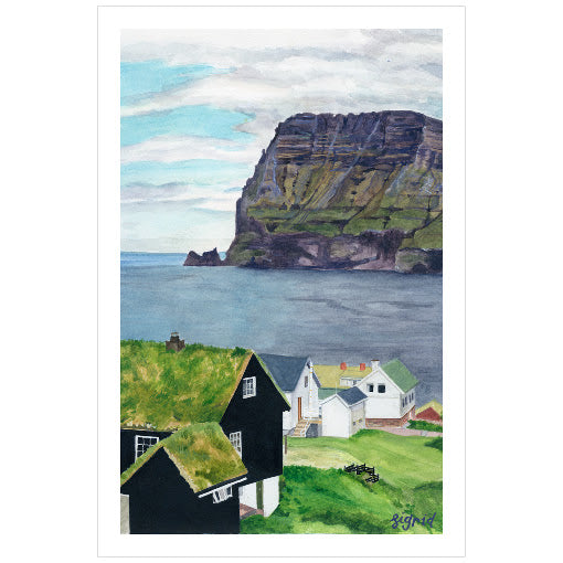 faroe islands watercolor print